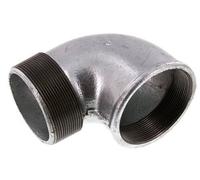 Rp 3'' x R 3'' F/M Codo de 90 grados de hierro fundido galvanizado 25 Bar