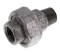 Rp 3'' x R 3'' F/M Hierro fundido zincado Espiga doble 3 piezas con junta plana 25 Bar