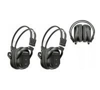 RP Accessories IR-601B - Auriculares inalámbricos infrarrojos, 2 canales, plegables, universales, sistema de entretenimiento trasero, auriculares IR para coche, TV y reproductor de DVD, juego de 2