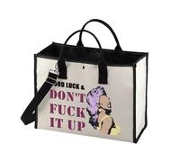 RP Fan Gift Drag Race Bolsa de cosméticos Good Luck & Don't FCK It Up Bolsa de maquillaje con cremallera para los fans de Drag Queen, Good Luck Tb