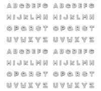 RP Remarkable Power, Paquete de 104 dijes de plata A-Z de 10 mm con diamantes de imitación completos, con letras del alfabeto, aleación para hacer joyas