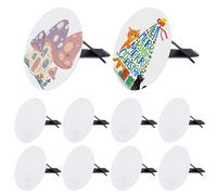 RP Remarkable Power, Paquete de 8 clips redondos de metal para ventilación de coche por sublimación para decoración