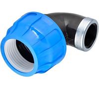 RP RIEGOPRO - Codo PE Rosca Hembra Reforzado | Fitting para Sistemas de Agua y Riego Exterior | Conector para Riego Automático y Tuberías de Agua (1 Unidad, 20mm - 1/2")