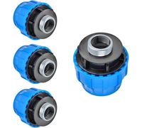 RP RIEGOPRO - Enlace PE Rosca Hembra Reforzada | Fitting para Sistemas de Agua y Riego Exterior | Conector para Riego Automático y Tuberías de Agua (4 Unidades, 50mm - 1 1/2")