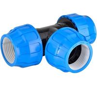 RP RIEGOPRO - Te Igual PE para Tuberías de Agua y Riego | Fitting Polietileno Alta Presión | Uniones Seguras para Jardín, Huerto y Agricultura (1 Unidad, 25mm)