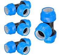 RP RIEGOPRO - Te Igual PE para Tuberías de Agua y Riego | Fitting Polietileno Alta Presión | Uniones Seguras para Jardín, Huerto y Agricultura (4 Unidades, 40mm)