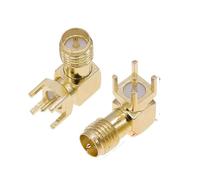 RP-SMA tuerca arandela hembra RPSMA, resistente al agua, ángulo recto, soldadura de 90 grados, borde cuadrado, montaje PCB, conector RF de 14,5 y 23mm(14.5mm,1 Pcs)