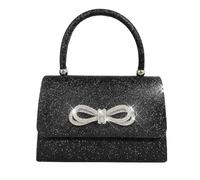 RPAEOY Bolso Clutch Mujer Fiesta Brillante con Lazo Cristales Bolsos de Mano Elegantes Clutches Dorado Plateado Boda Ceremonia Cartera Noche