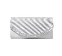 RPAEOY Bolso Fiesta Mujer Brillante Diamantes Embrague Satin Noche Clutch Gran Capacidad Cadena Desmontable Novia Boda Event Citas Cóctel Cumpleaños Banquete Mamá Regalo (Plateado)