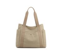 RPAEOY Bolso Mujer De Tela Informal de Las Señoras Grande Tote Bag Bolsa de Hombro con Cremallera Bolsos de Playa Compras Adecuado Para Universidades Viajes Marrón