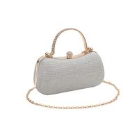 RPAEOY Bolso Mujer Fiesta Elegante Clutch Vintage con Extraíble Cadena Clutch de Embrague Crossbody Monedero Noche Clutch para Novia Boda Cóctel Baile Fiesta Plateado
