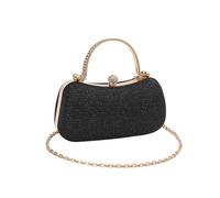 RPAEOY Bolso Mujer Fiesta Elegante Vintage con Extraíble Cadena Crossbody Monedero Noche para Novia Boda Cóctel Baile Fiesta Negro