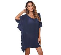 RPAEOY Camisolas Playa Mujer Estilo Poncho Bikini Cover up Pareo Playa Vestido Gasa con Borlas Ropa Baño Vacaciones Beachwear Elegante Suelto Verano