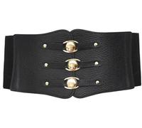 RPAEOY Cinturón Elástico Ancho Decorativo Hebillas Metálicas Doradas Ajustable Elegante Corset Estilo Vintage Accesorios Mujer