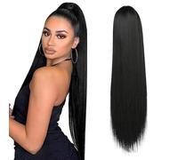 RPAEOY Cola Caballo Extensión Pelo Liso Natural Coleta Postiza Larga Cordón Ajustable Extensiones Cabello Sintético Peinado Alto