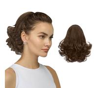RPAEOY Extensión Cabello Rizado Ondulado Cola Caballo Pinza Cordón 10 Pulgadas Postizo Volumen Natural Elegante Peinado Instantáneo