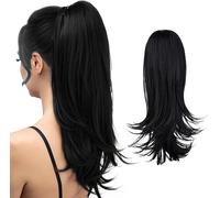 RPAEOY Extensión Cola Cabello Postizo Ondulado Natural Pinza Garra Coleta Larga Rizada Peinado Instantáneo Mujer