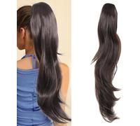 RPAEOY Extensión de Coleta de 60 cm con Cordón y Clips Extensión de Coleta Larga Ondulada de Varias Capas Pieza de pelo Sintético para Mujeres