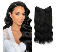 RPAEOY Extensión Ondulada Cabello Sintético Rizado 20 Pulgadas Postizo Largo Voluminoso Clip Invisible Natural