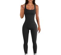 RPAEOY Mono Mujer Verano Largo Acanalado Jumpsuit Deportivo Monos de Vestir Elegante Peto una Pieza Ajustado Tirantes Anchos Elástico Cómodo para Fitness Yoga Casual Diario
