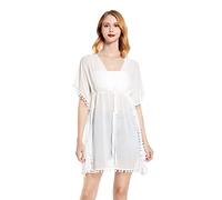 RPAEOY Vestidos Playa Mujer Kimono Transparente Pareo Traje Baño Ropa Verano Vestido Playero Cubrir Bikini Suelto Corto Elegante Vacaciones Beach Dress Beachwear