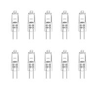 Rpanle 10 Piezas Bombilla Halógena, 10W 12V Blanco Cálido 3000K, para Iluminación de Cocina, Candelabro Lámparas de Escritorio y de Piso (G4)