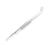 Rpanle Pinzas de Acero Inoxidable, Pinzas de Codo de Acero Inoxidable, con Puntas Dentadas de Precisión (15.5 cm)