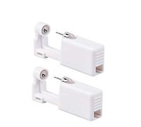 Rpanle Pistolas Desechables para Piercing de Oreja, Kit de Pistolas de Perforación sin Dolor Práctico Portátil Kit de Piercings para Ni?as, Ni?os, Mujeres, Hombres (Blanco)