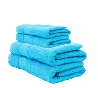 rparty-Juego de Toallas Premium de 4 Piezas, 2 Toallas de baño 70 x130 cm,2 Lavado 50 x90cm - Algodón 100% - 500 gsm - Calidad del Hotel, súper Suave y Altamente Absorbente Color Turquesa