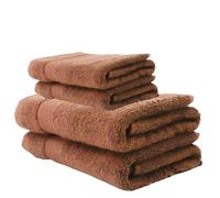 rparty-Juego de Toallas Premium de 4 Piezas, 2 Toallas de baño 70 x130 cm,2 Lavado 50 x90cm - Algodón 100% - 500 gsm - Calidad del Hotel, súper Suave y Altamente Absorbente Color Marron