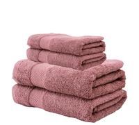 rparty-Juego de Toallas Premium de 4 Piezas, 2 Toallas de baño 70 x130 cm,2 Lavado 50 x90cm - Algodón 100% - 500 gsm - Calidad del Hotel, súper Suave y Altamente Absorbente Color Rosa