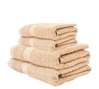 rparty-Juego de Toallas Premium de 4 Piezas, 2 Toallas de baño 70 x130 cm,2 Lavado 50 x90cm - Algodón 100% - 500 gsm - Calidad del Hotel, súper Suave y Altamente Absorbente Color Camel