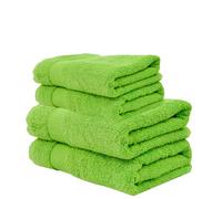 rparty-Juego de Toallas Premium de 4 Piezas, 2 Toallas de baño 70 x130 cm,2 Lavado 50 x90cm - Algodón 100% - 500 gsm - Calidad del Hotel, súper Suave y Altamente Absorbente Color Verde