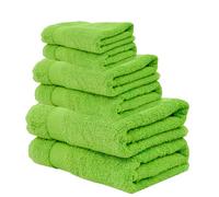 rparty-Juego de Toallas Premium de 6 Piezas, 2 Toallas de baño, 2 Toallas de Lavado y 2 toallitas Tocador - Algodón 100% - 500 gsm - Calidad del Hotel, Suave y Altamente Absorbente Color Verde