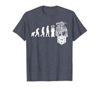 RPG Game Evolución Skull Juego de Mesa JdR Juego de rol Camiseta, Hombre, Azul Jaspeado, L