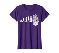 RPG Game Evolución Skull Juego de Mesa JdR Juego de rol Camiseta, Mujer, Morado, S