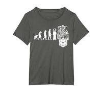 RPG Game Evolución Skull Juego de Mesa JdR Juego de rol Camiseta, Mujer Tallas Grandes, Asfalto, 6XL Grande