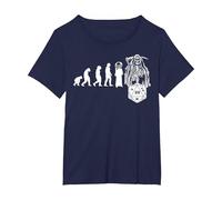 RPG Game Evolución Skull Juego de Mesa JdR Juego de rol Camiseta, Mujer Tallas Grandes, Azul Marino, 6XL Grande