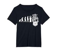 RPG Game Evolución Skull Juego de Mesa JdR Juego de rol Camiseta, Mujer Tallas Grandes, Negro, 1XL Grande