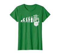 RPG Game Evolución Skull Juego de Mesa JdR Juego de rol Camiseta, Mujer, Verde Kelly, XXL