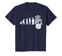 RPG Game Evolución Skull Juego de Mesa JdR Juego de rol Camiseta, Niños, Azul Marino, 6 años