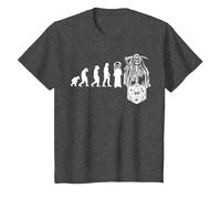 RPG Game Evolución Skull Juego de Mesa JdR Juego de rol Camiseta, Niños, Jaspeado Oscuro, 10 años