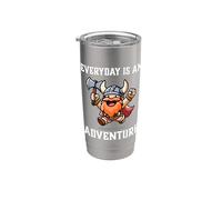 RPG Gamer Everyday es un juego de aventuras para jugadores de Dwarf Warrior Vaso térmico de acero inoxidable de doble pared