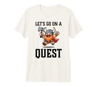 RPG Gamer Let's Go On A Quest Dwarf Warrior Player Juego de Equipo Camiseta Premium