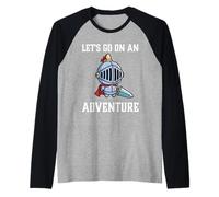 RPG Gamer Let's Go On An Adventure Knight Jugador Juego Camiseta Manga Raglan