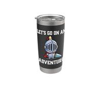RPG Gamer Let's Go On An Adventure Knight Jugador Juego Vaso térmico de acero inoxidable de doble pared