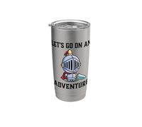 RPG Gamer Let's Go On An Adventure Knight Jugador Juego Vaso térmico de acero inoxidable de doble pared