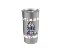 RPG Gamer Let's Go On An Adventure Knight Jugador Juego Vaso térmico de acero inoxidable de doble pared