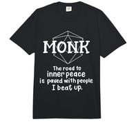 RPG Gamer Monk Funny Character Joke Juegos de rol Comfort Colors Adult Heavyweight T-Shirt