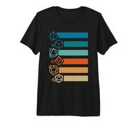 RPG Gamer Retro Polyhedral D20 Juego de Dados Nerd Hombres Mujeres Niños Camiseta Premium